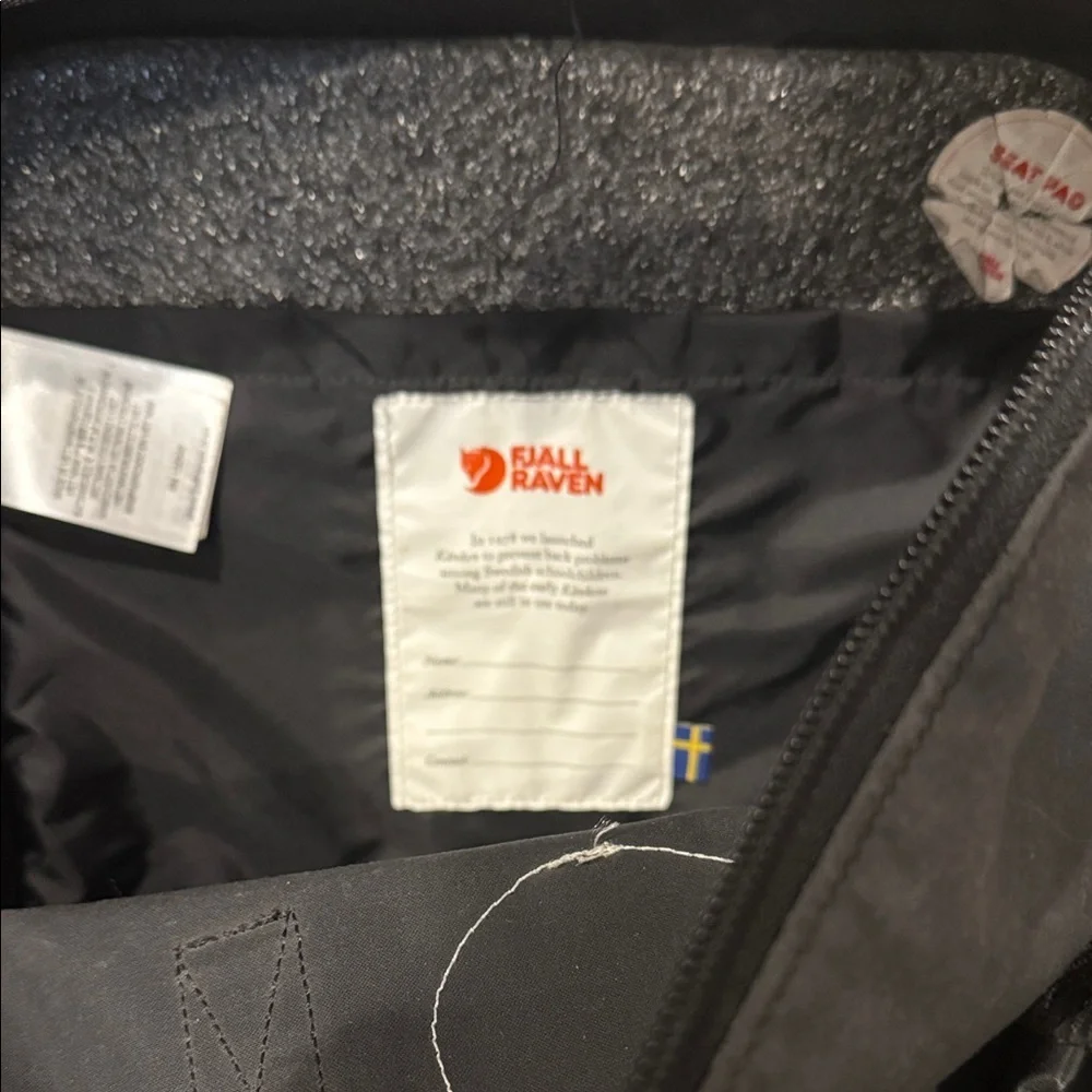 Fjallraven Kanken Black Backpack bag carrying purse laptop Swedish tote